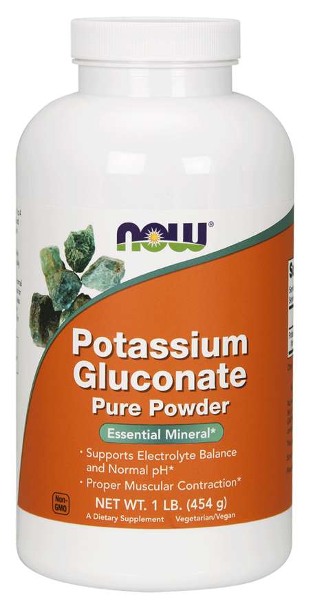 NOW Foods Potassium Gluconate Pure Powder, 1 lb