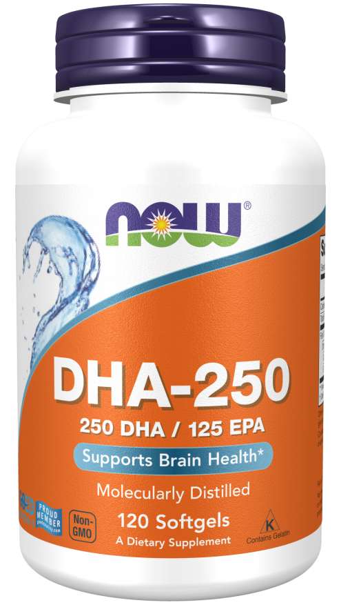 NOW Foods DHA-250 High Potency, 120 Softgels