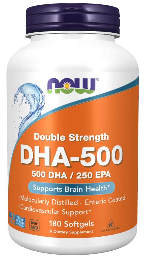 NOW Foods DHA-500, 180 Softgels