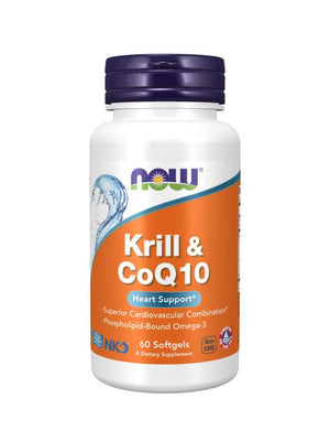 NOW Krill & CoQ10 Heart Support, 60 Softgels