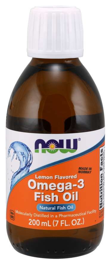 NOW Foods Omega-3 Fish Oil Lemon, 7 fl oz