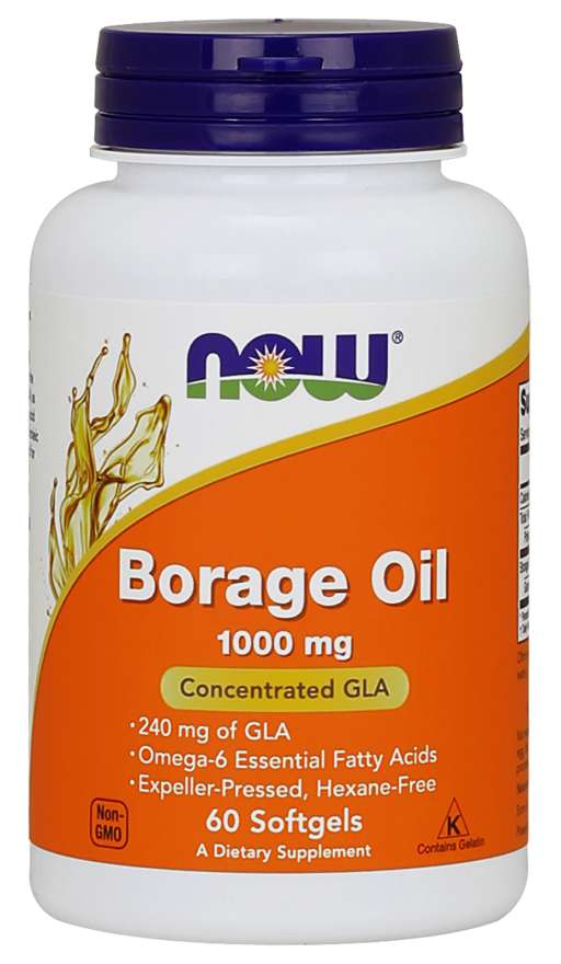 NOW Foods Borage Oil, 1000 mg, 60 Softgels