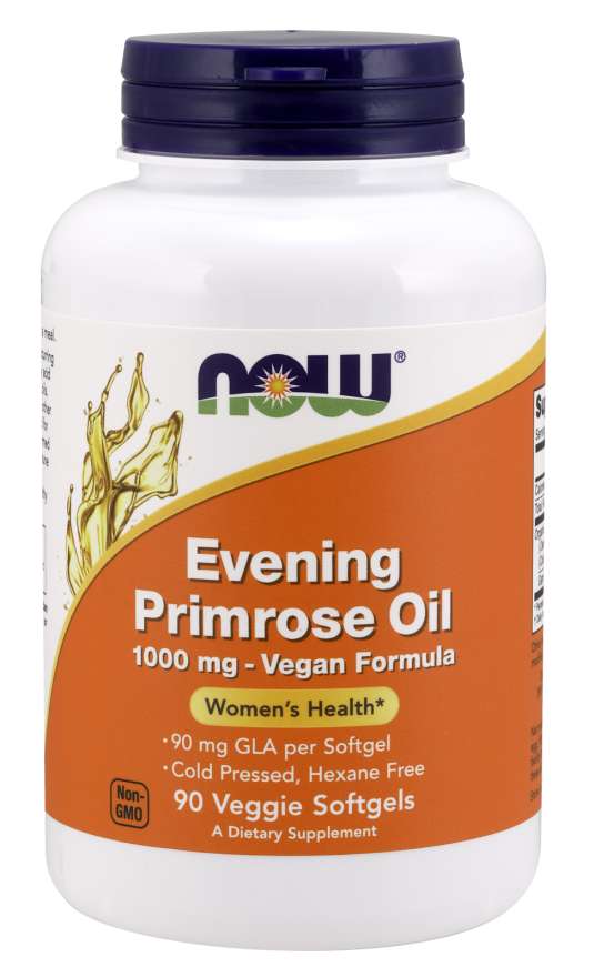 NOW Evening Primrose Oil, 1000 mg, 90 Veggie Softgels