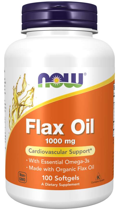 NOW Foods Flax Oil, 1000 mg, 100 Softgels