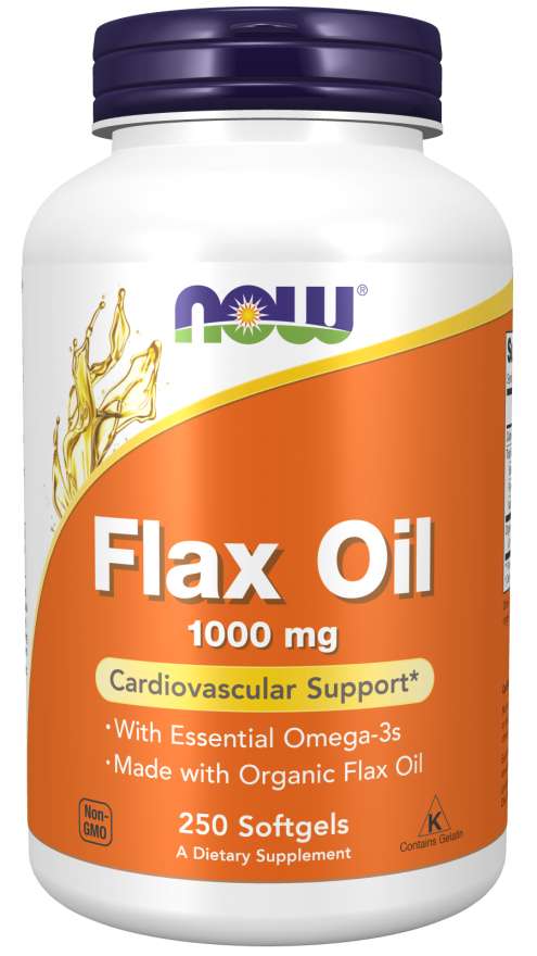 NOW Flax Oil, 1000 mg, 250 Softgels