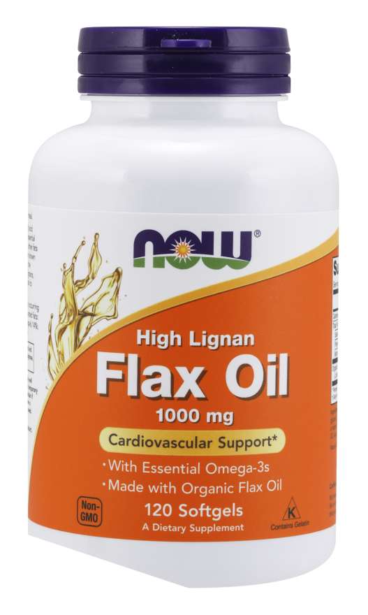 NOW Flax Oil, 1000 mg, 120 Softgels
