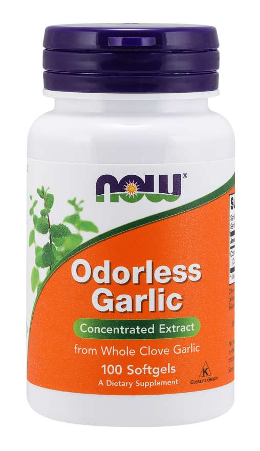 NOW Foods Odorless Garlic, 100 Softgels