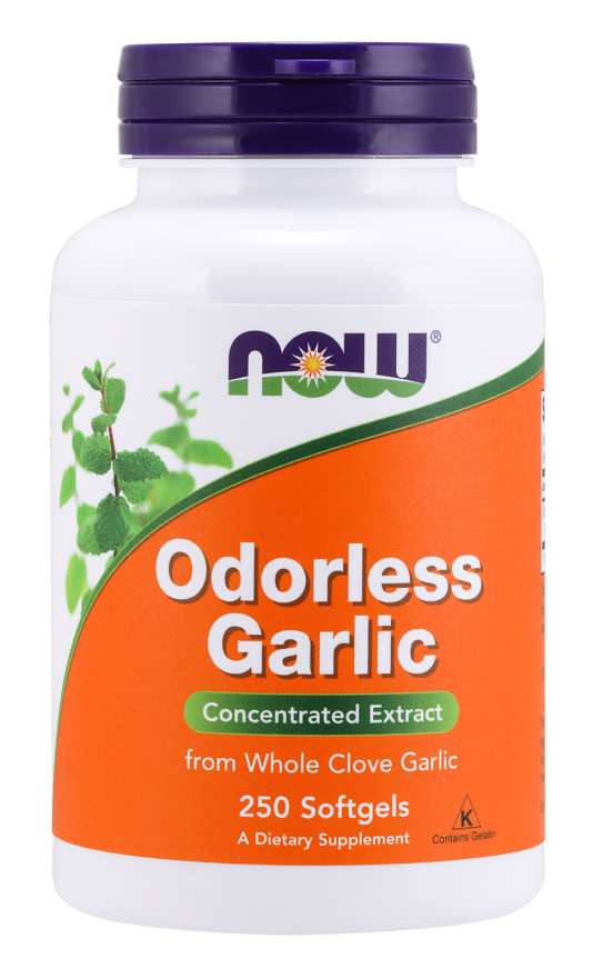 NOW Odorless Garlic, 250 Softgels