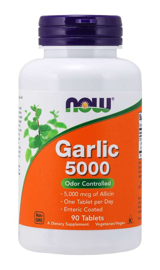 NOW Foods Garlic 5000, 90 Tablets