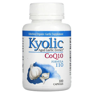 Kyolic Aged Garlic Extract Formula 110 CoQ10 Cardiovascular, 100 Capsules