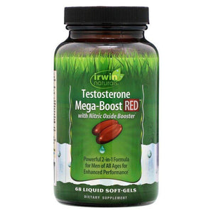 Irwin Naturals, Testosterone Mega-Boost RED, 68 Liquid Soft-Gels - Discount Nutrition Store