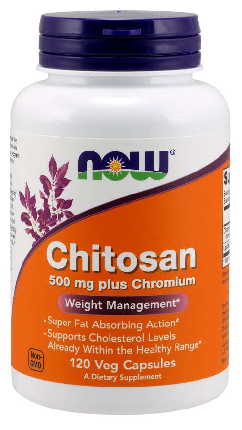 NOW Chitosan, 500 mg, 120 Veg Capsules
