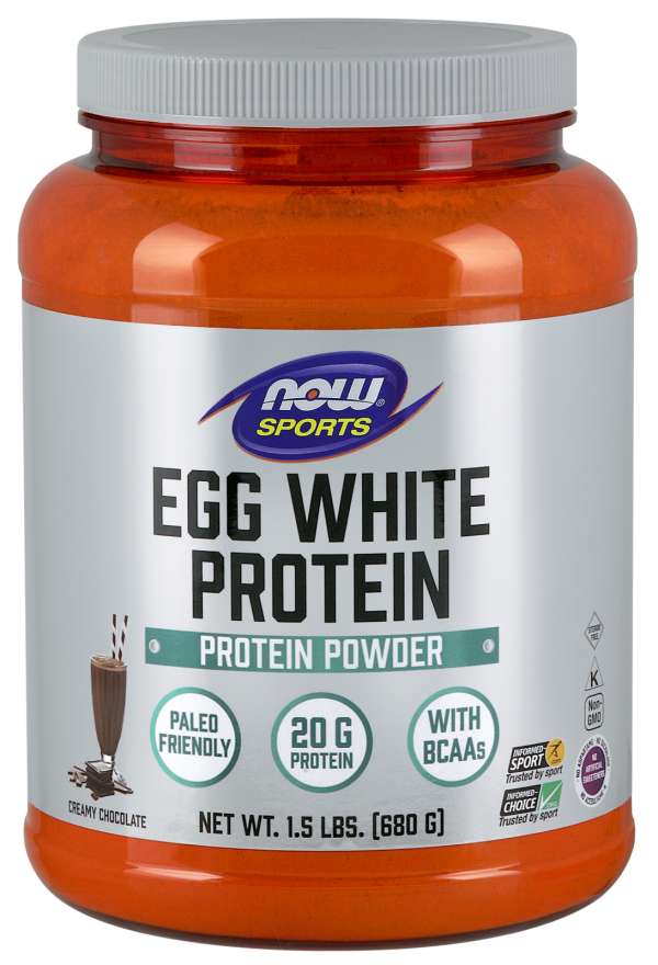 NOW Sports Eggwhite Protein Rich Chocolate, 1.5 lbs