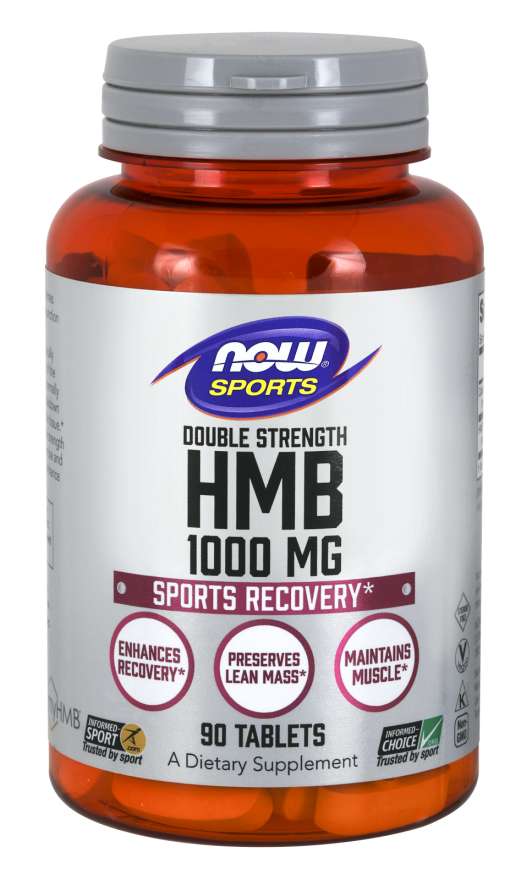 NOW Sports HMB Double Strength, 1000 mg, 90 Tablets
