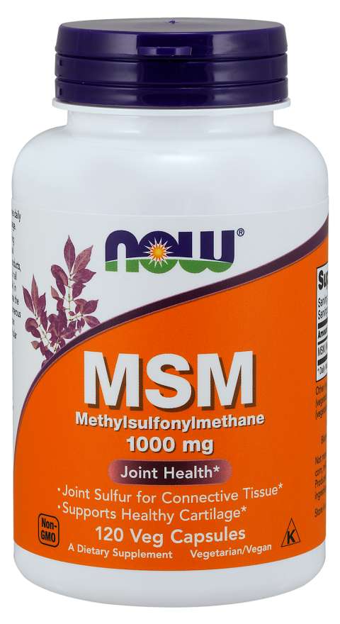 NOW MSM Methylsulphonylmethane, 1000 mg, 120 Capsules