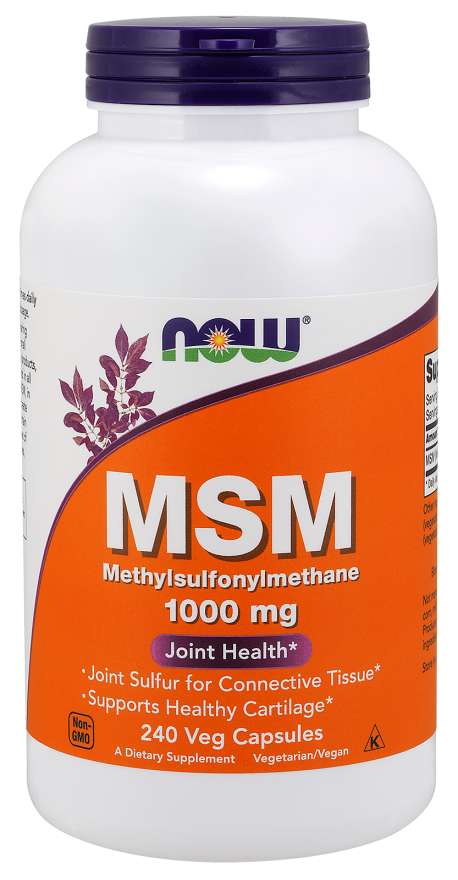 NOW MSM Methylsulphonylmethane, 1000 mg, 240 Capsules