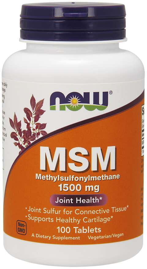 NOW Supplements, MSM (Methylsulfonylmethane) 1,500 mg, Supports Healthy Cartilage*, Joint Health*, 200 Tablets