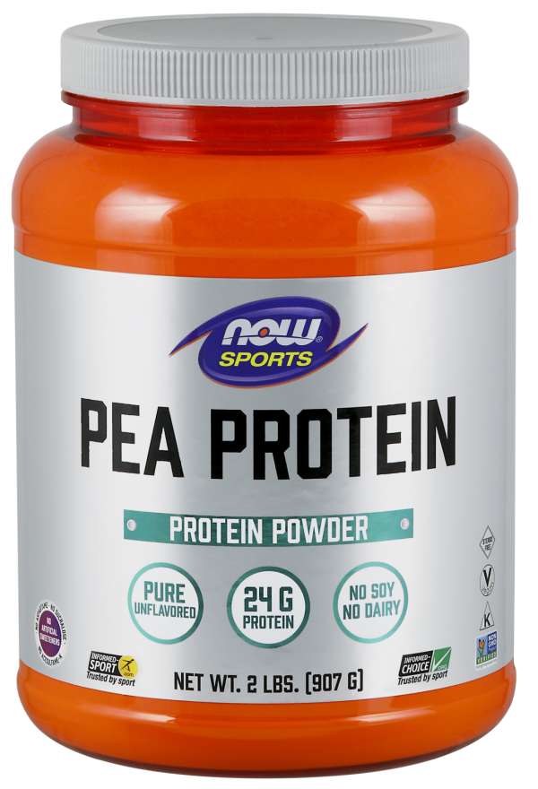 NOW Sports Pea Protein Natural Unflavored, 2 lbs