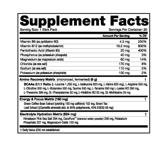 NutraBio Amino Kick Sticks Grape Berry 1 stick