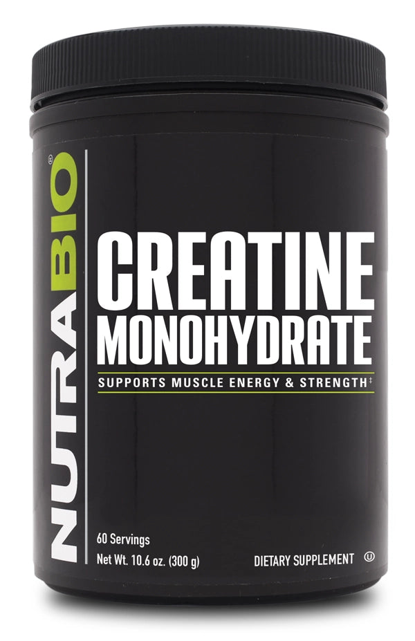 NutraBio Pure Micronized Creatine Monohydrate Powder Supplement, Unflavored, (300 g) - Supports Bulk Muscle Energy, Recovery, and Strength - HPLC Tested Creatine Powder Supplement for Men and Women
