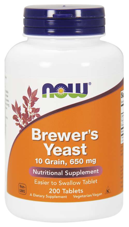 NOW Foods Brewer&#39;s Yeast, 650 mg, 200 Tablets