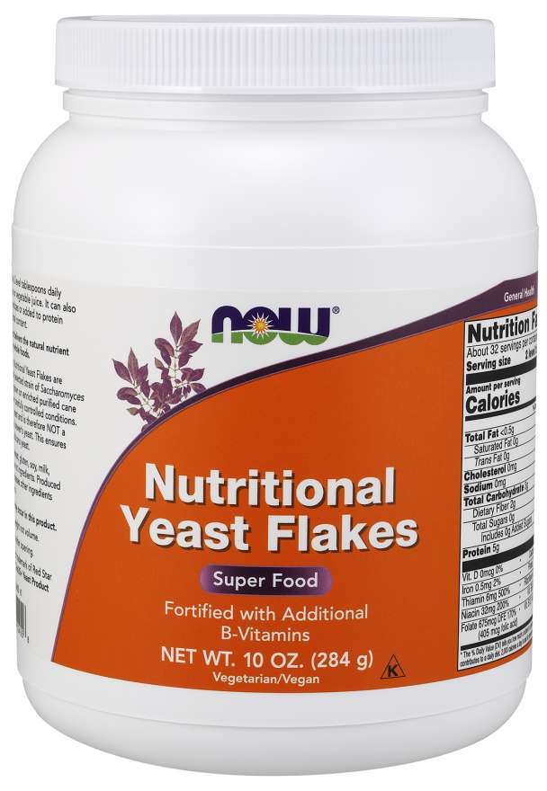 NOW Nutritional Yeast Flakes, 10 oz