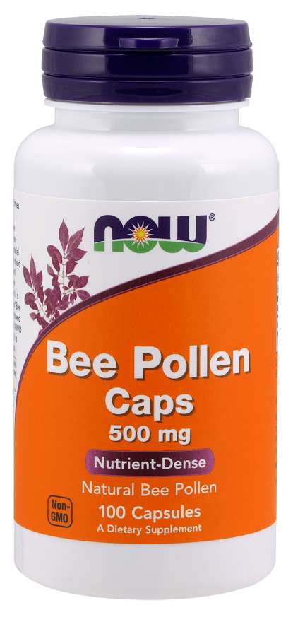 Now Foods Bee Pollen 500 mg Capsules Nutrient-Dense
