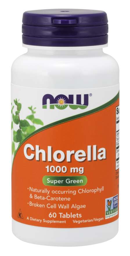 NOW Chlorella, 1000 mg, 60 Tablets