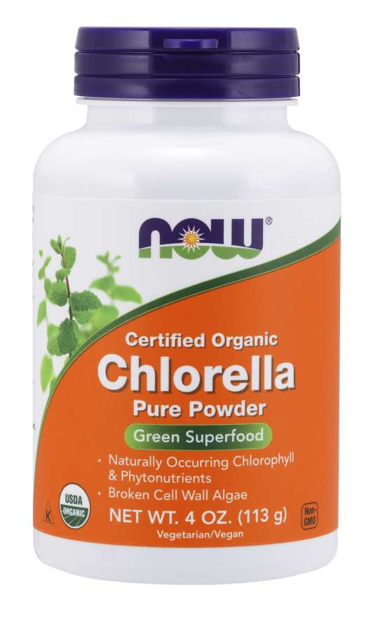 NOW Certified Organic Chlorella Powder, 4 oz