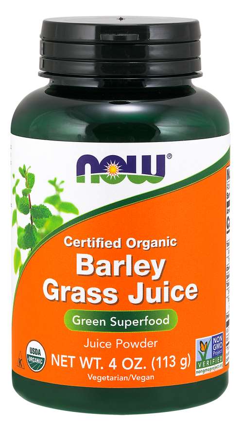 NOW Organic Barley Grass Juice Pure Juice Powder, 4 oz