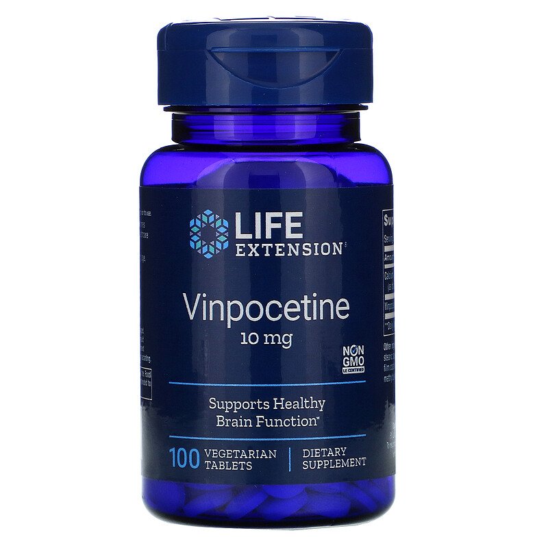 Life Extension Vinpocetine 10 mg, 100 Vegetarian Tablets