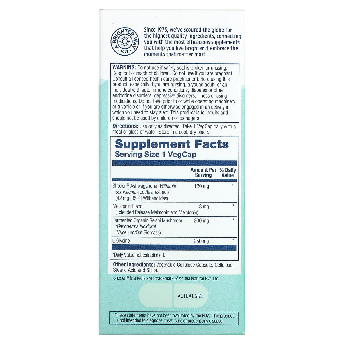 SOLARAY SharpMind Sleep, Nootropic Sleep Aid Formula, Nootropics Brain Support Supplement for a Calm Mood and Healthy Sleep with Slow Release Melatonin 3mg, 60 Day Guarantee, 30 Servings, 30 VegCaps