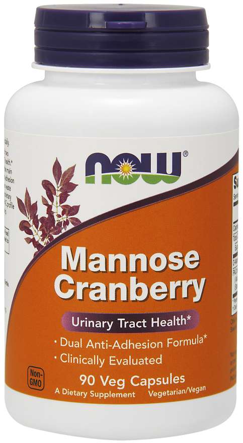 NOW Foods Mannose Cranberry, 90 Veg Capsules