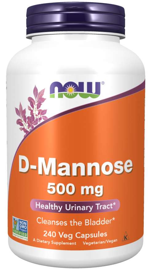 NOW Supplements, D-Mannose 500 mg, Non-GMO Project Verified, Healthy Urinary Tract*, 240 Veg Capsules