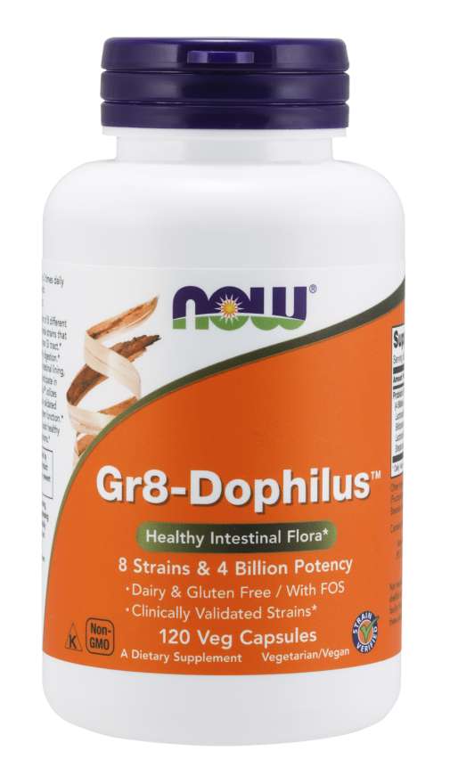 NOW Foods Gr8-Dophilus™, 120 Veg Capsules