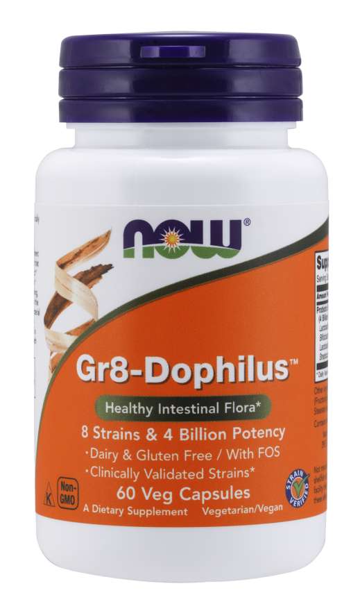 NOW Foods Gr8-Dophilus™, 4 billion, 60 Veg Capsules