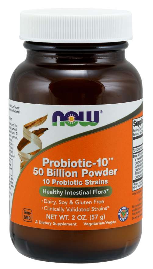 NOW Foods Probiotic-10™ 50 Billion Powder, 2 oz