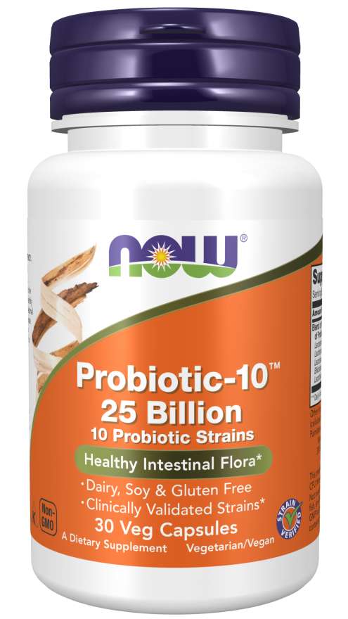 NOW Foods Probiotic-10™ 25 Billion, 30 Veg Capsules