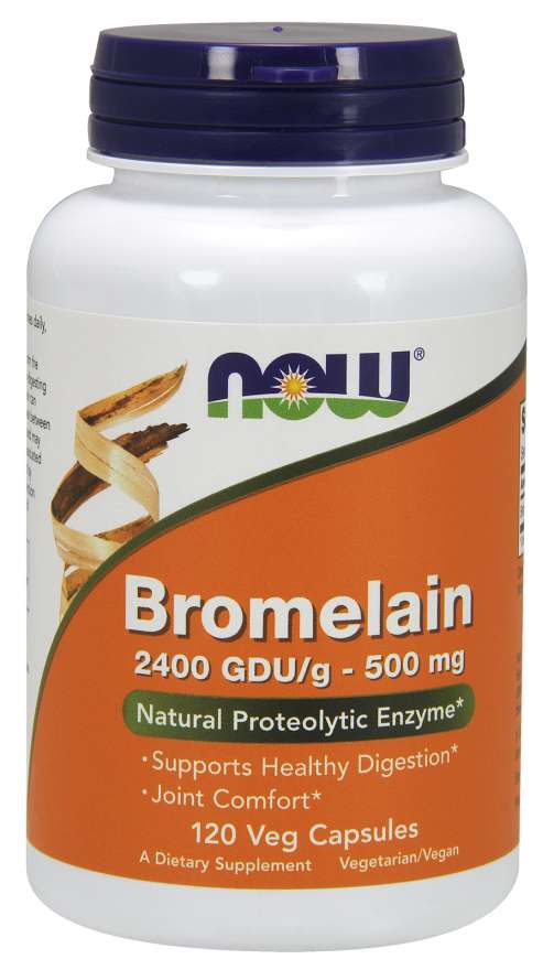 NOW Bromelain, 500 mg, 120 Veg Capsules