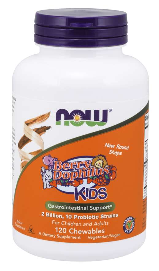 NOW Foods BerryDophilus™ Kids, 120 Chewables