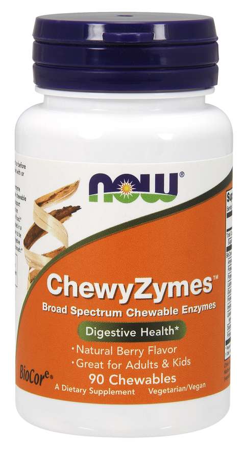 NOW Foods ChewyZymes™ Natural Berry, 90 Chewables