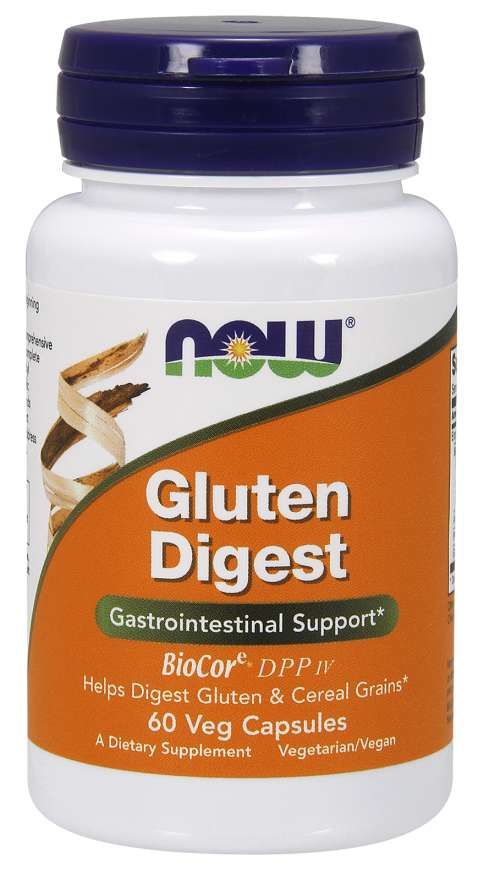 NOW Foods Gluten Digest, 60 Vegetarian Capsules