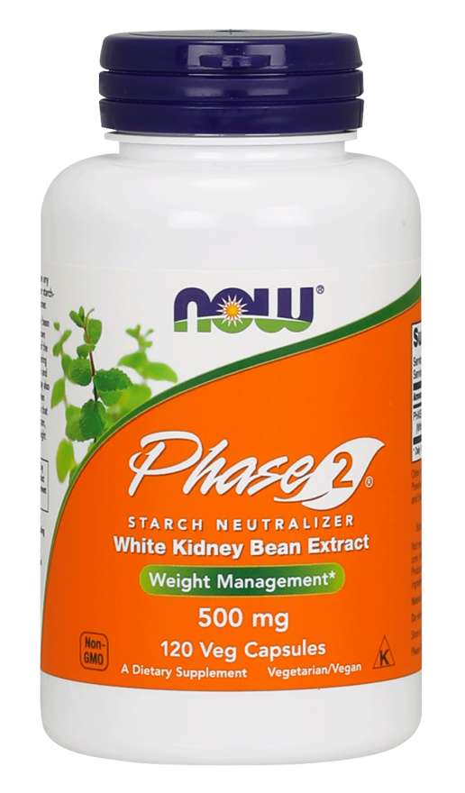 NOW Foods Phase-2® Starch Neutralizer, 500 mg, 120 Vcaps®
