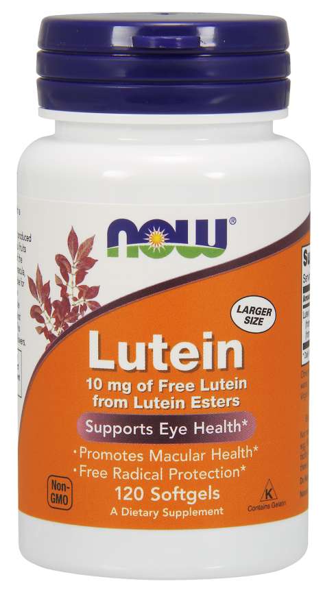 NOW Foods Lutein, 10 mg, 120 Softgels