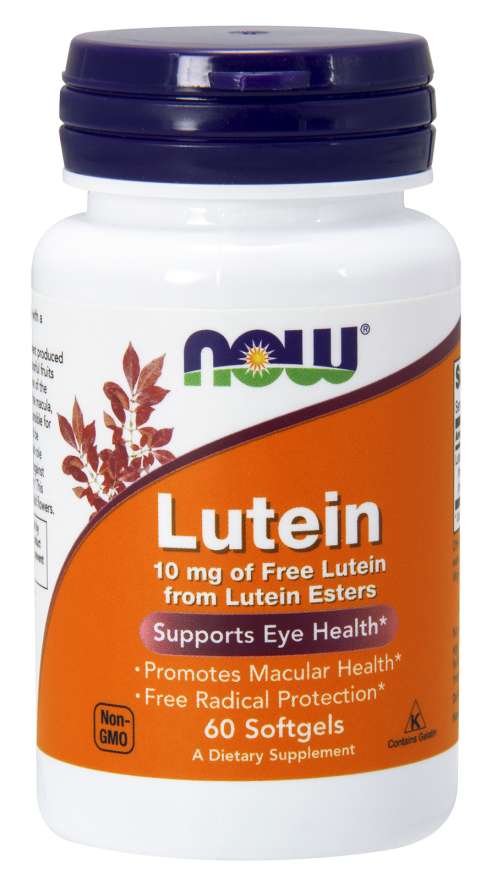NOW Lutein, 10 mg, 60 Softgels