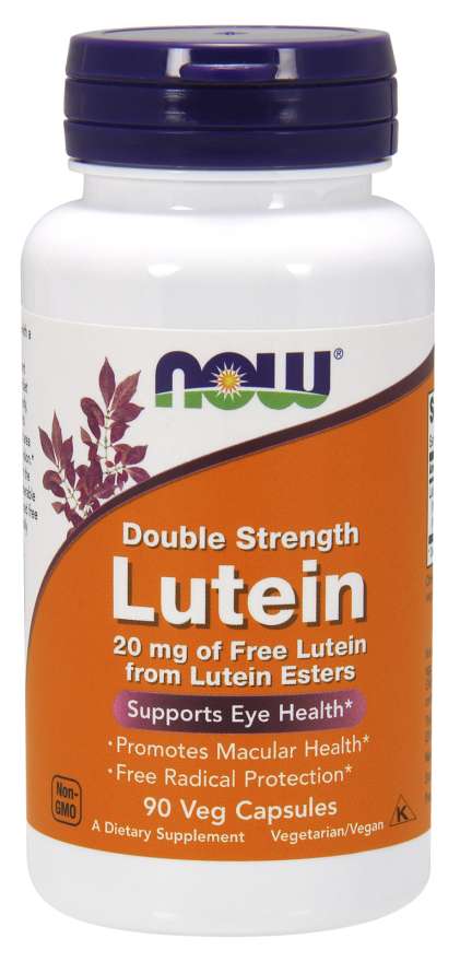 NOW Lutein Double Strength, 20 mg, 90 Vegetarian Capsules