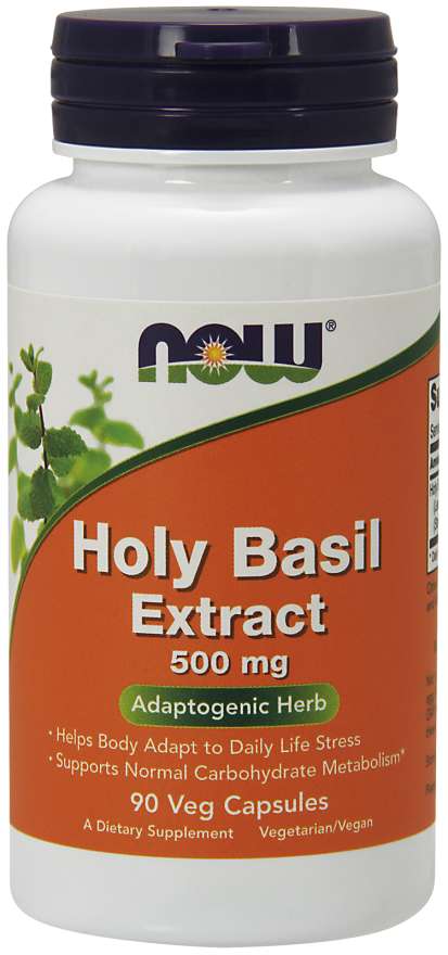 NOW Holy Basil Extract, 500 mg, 90 Veg Capsules