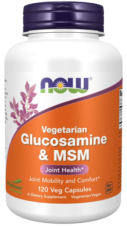NOW Glucosamine &amp; MSM Vegetarian, 120 Veg Capsules
