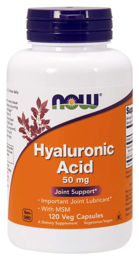NOW Hyaluronic Acid, 50 mg, 120 Veg Capsules