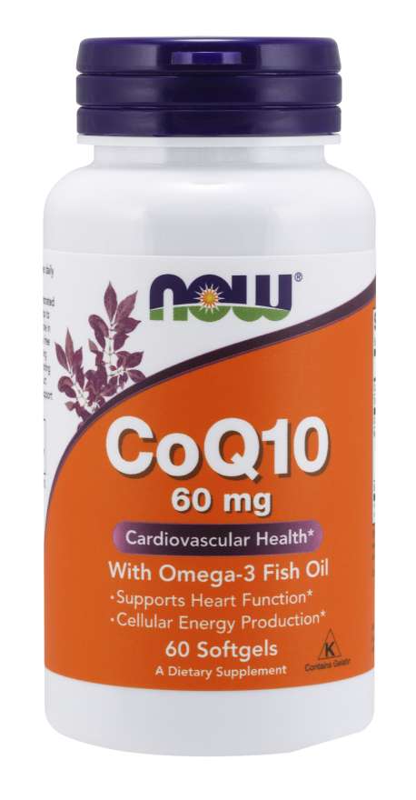 NOW Foods CoQ10, 60 mg, 60 Softgels